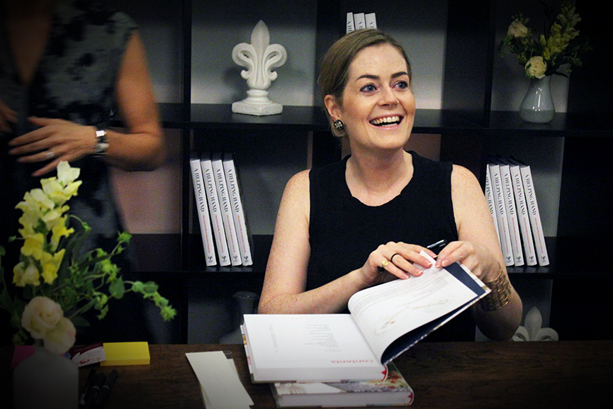 Frog at book signing