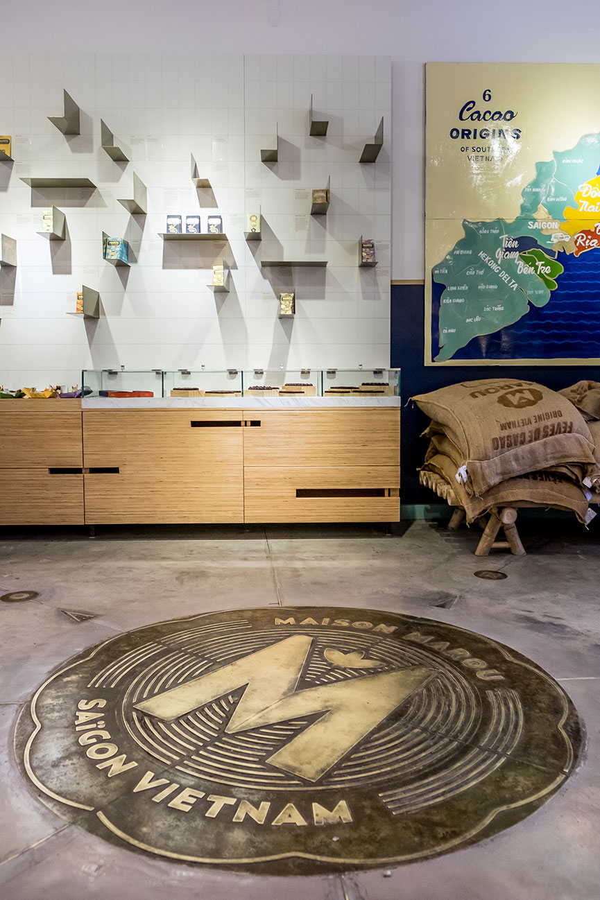 Marou's recently opened retail space in Ho Chi Minh.
