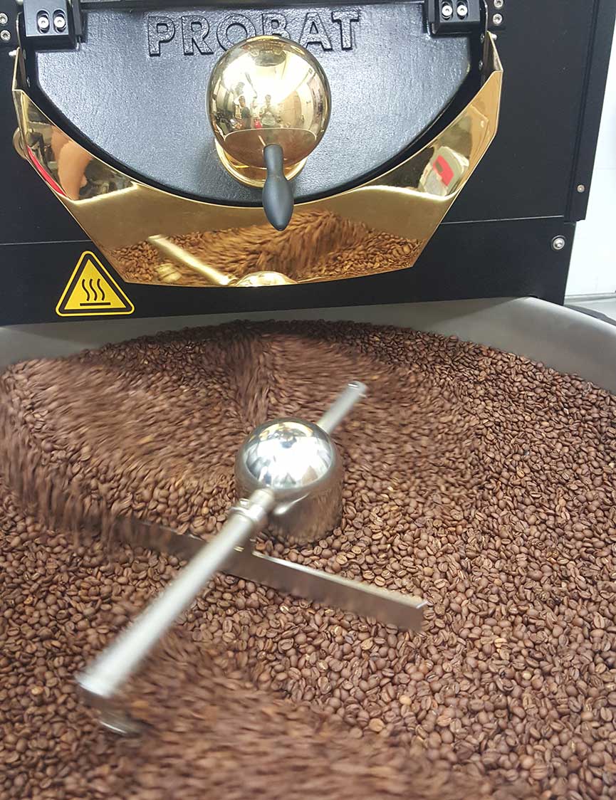 Perk Coffee roasting day