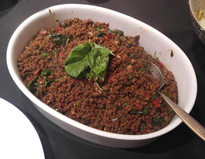 Minced Beef with Thai Basil.