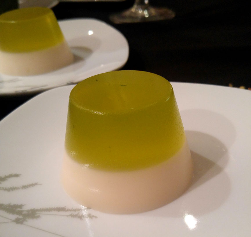 Dessert of Pandanus and Coconut Agar Agar
