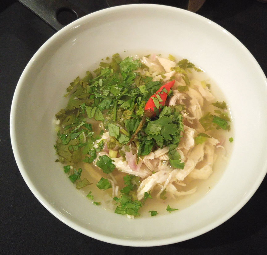 Shredded Chicken and Lemongrass Soup.