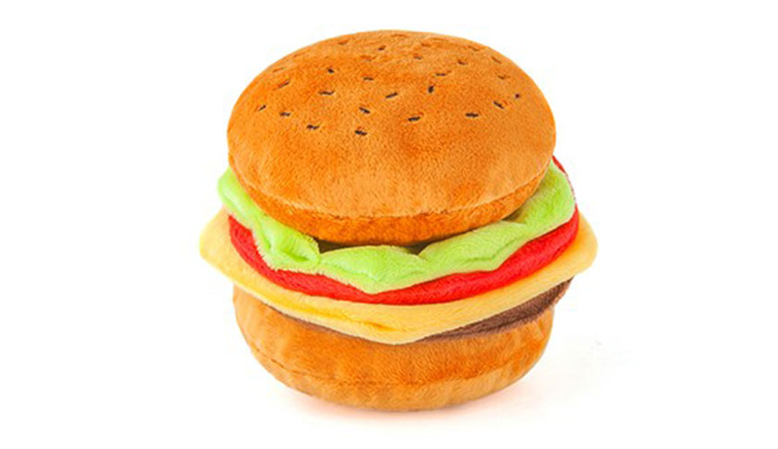 American Classic Burger plush toy by P.L.A.Y. Image from P.L.A.Y.