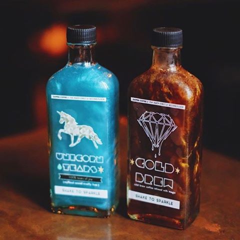 Gold Brew and Unicorn Tears by Dapper Coffee.