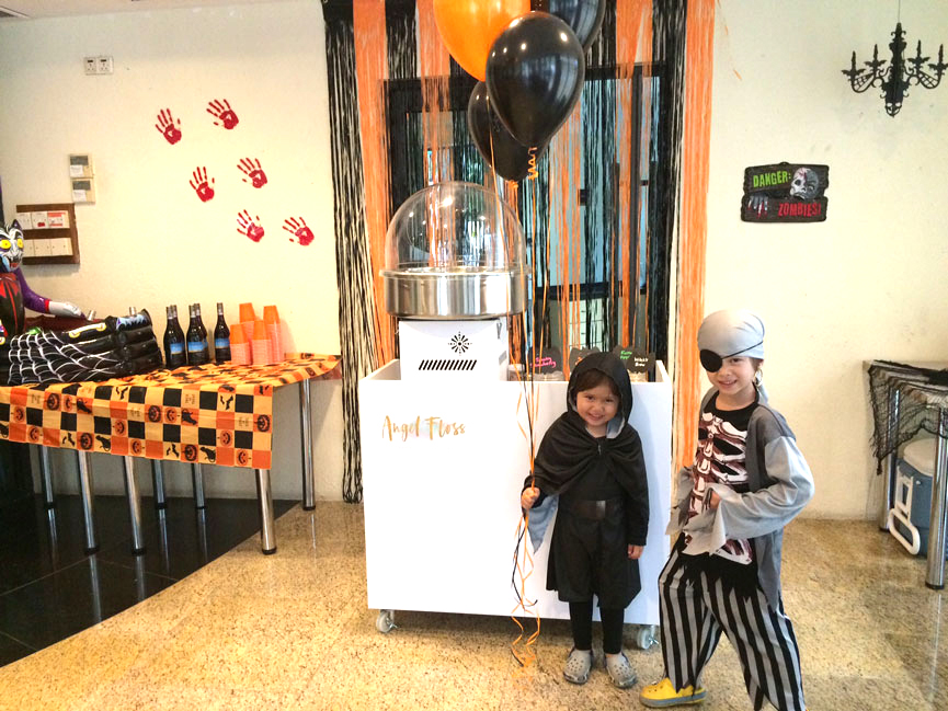 Set up at a Halloween themed party.