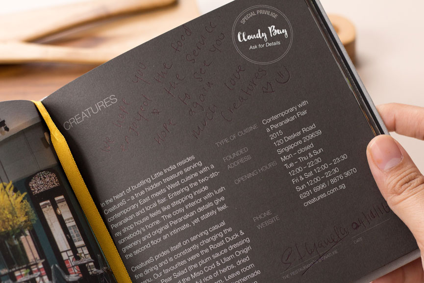 Vanilla Beige EAT Singapore Signed book