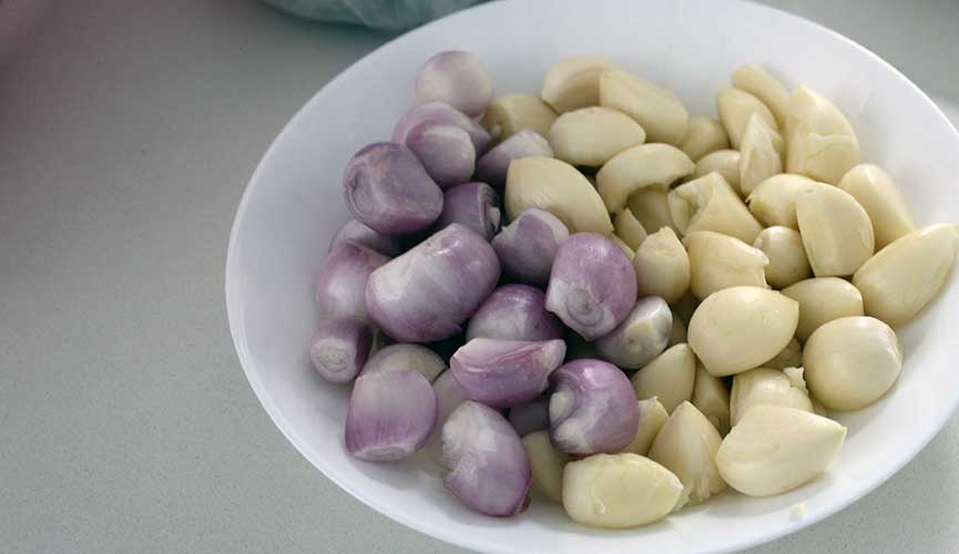 Shallots and Garlic
