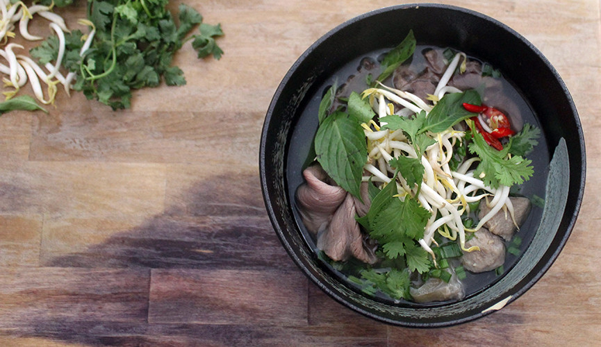 Finished bowl of Pho