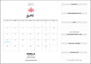 Vanilla Beige Calendar Planner