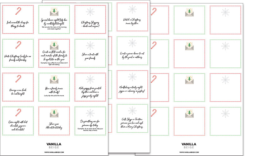 Advent Calendar Activities
