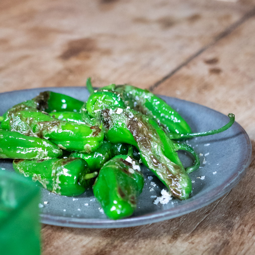 Grilled poblanos at Kafe Utu