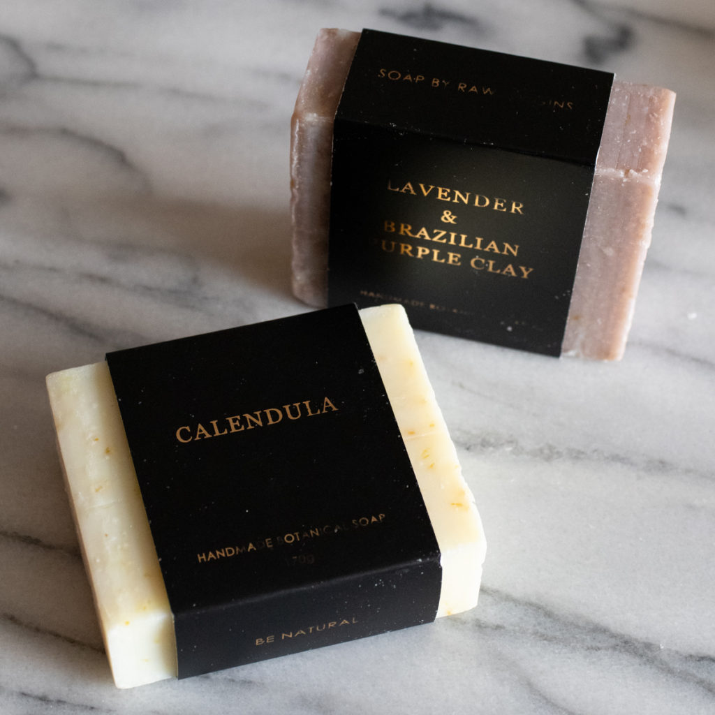 Calandula bar soap from Raw Origins