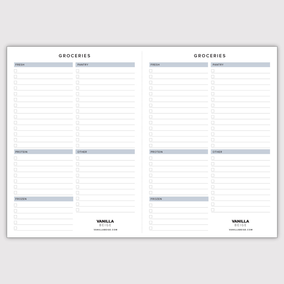 VB Grocery List - Minimal